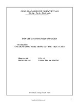 Sáng kiến kinh nghiệm Ứng dụng công nghệ trong dạy học trực tuyến