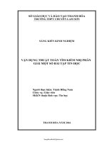 Vận dụng thuật toán tìm kiếm nhị phân giải một số bài tập Tin Học