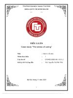 TIỂU LUẬN case study the stress of caring 