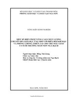 SKKN Một số biện pháp nâng cao chất lượng thực hiện Chuyên đề giáo dục ứng phó với biến đổi khí hậu...