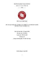 TIỂU LUẬN TRIẾT học đề tài QUAN hệ GIỮA xã hội và tự NHIÊN và vấn đề bảo vệ môi TRƯỜNG ở VIỆT NAM HIỆN NAY