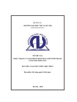 THỰC TRẠNG và GIẢI PHÁP NHẰM hạn CHẾ TÌNH TRẠNG LÃNG PHÍ THỜI GIAN 