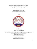 tiểu luận môn xây dựng đảng đề bài đấu tranh trên mặt trận tư tưởng, bảo vệ nền tảng tư tưởng của đảng cộng sản việt nam hiện nay 