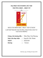 BÁO CÁO MÔN HỌC THỰC TẬP CƠ BẢN LẮP RÁP MẠCH TẠO XUNG ( MẠCH ĐA HÀI TỰ TẠO DAO ĐỘNG)