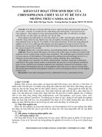 Khảo sát hoạt tính sinh học của chrysophanol chiết xuất từ rễ tơ cây muồng trâu Cassia alata