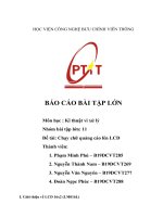 BÁO CÁO BÀI TẬP LỚN Môn học  Kĩ thuật vi xử lý Đề tài Chạy chữ quảng cáo lên LCD