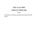 Quy luật giá trị và tác đông của quy luật giá trị trong nền kinh tế Việt nam hiện nay.