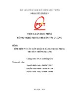 TIỂU LUẬN HỌC PHẦN CÔNG NGHỆ MẠNG TRUYỀN TẢI QUANG Đề tài TÌM HIỂU VỀ CÁC LỚP KHÁCH HÀNG TRONG MẠNG TRUYỀN THÔNG QUANG