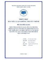 TIỂU LUẬN PHÂN TÍCH cơ sở lý LUẬN, yêu cầu PHƯƠNG PHÁP LUẬN của NGUYÊN tắc KHÁCH QUAN của CHỦ NGHĨA DUY vật BIỆN CHỨNG và vận DỤNG NGUYÊN tắc này vào CÔNG CUỘC đổi mới ở VIỆT NAM HIỆN NAY