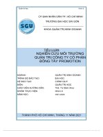 TIỂU LUẬN NGHIÊN cứu môi TRƯỜNG QUẢN TRỊ CÔNG TY cổ PHẦN ĐÔNG tây PROMOTION 