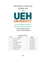 BÀI TẬP NHÓM CHƯƠNG 5 QUẢN TRỊ NGUỒN NHÂN LỰC