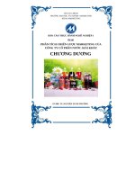 PHÂN TÍCH CHIẾN lược MARKETING của CÔNG TY cổ PHẦN nước GIẢI KHÁT CHƯƠNG DƯƠNG 