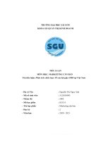 TIỂU LUẬN môn học MARKETING căn bản tên tiểu luận phân tích chiến lược 4p của bột giặc OMO tại việt nam 