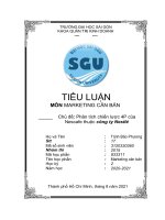 TIỂU LUẬN môn MARKETING căn bản chủ đề phân tích chiến lược 4p của nescafe thuộc  công ty nestlé 