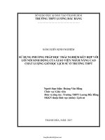 SKKN Sử dụng phương pháp học trải nghiệm kết hợp lời nói sinh động của giáo viên nhằm nâng cao giờ h...