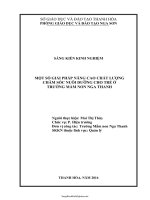 SKKN Một số giải pháp nâng cao chất lượng chăm sóc nuôi dưỡng cho trẻ ở trường mầm non Nga Thanh