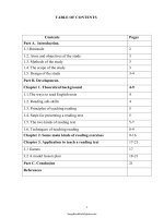 Using useful experiences and reading exercises to improve reading skill for grade 10 students