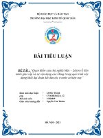 Quan điểm của chủ nghĩa Mác – Lênin về liên minh giai cấp và sự vận dụng của Đảng trong quá trình xây dựng khối đại đoàn kết dân tộc ở nước ta hiện nay