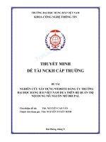 Đề tài nghiên cứu khoa học cấp trường nghiên cứu xây dựng website đảng ủy trường đại học hàng hải việt nam dựa trên hệ quản trị nội dung mã nguồn mở drupal