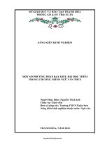 SKKN Một số phương pháp dạy kiểu bài đọc thêm trong chương trình ngữ văn THCS