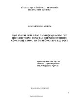 SKKN Một số giải pháp nâng cao hiệu quả giáo dục học sinh trong công tác chủ nhiệm thời đại công ngh...