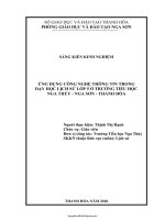 SKKN Ứng dụng công nghệ thông tin trong dạy học lịch sử lớp 5 ở trường tiểu học Nga Thủy - Nga sơn -...