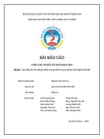 BÀI báo cáo môn CHỦ NGHĨA xã hội KHOA học đề bài tìm hiểu về vấn đề gia đình trong thời kì quá độ lên chủ nghĩa xã hội 