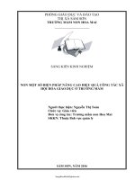 SKKN Non một số biện pháp nâng cao hiệu quả công tác xã hội hóa giáo dục ở trường mầm