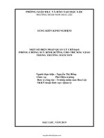 Một số biện pháp quản lý chỉ đạo phòng chống suy dinh dưỡng cho trẻ mẫu giáo trong trường Mầm Non