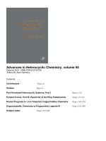 Advances in heterocyclic chemistry, vol  95 
