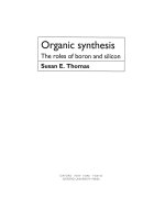Organic synthesis the roles of boron and silicon 