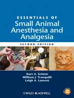 Essentials of small animal anesthesia and analgesia 