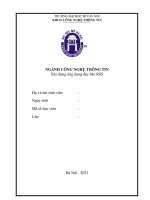 Bài tập lớn CNTT - Xây dựng ứng dụng đọc báo RSS