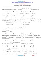 Đề Ôn Tập Giữa Học Kì 2 Toán 12 Năm 2021-2022 Có Đáp Án (Đề 4)