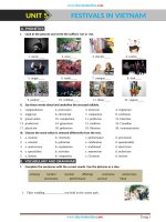 Bài Tập Tiếng Anh 8 Chương Trình Mới Bài 5: Festivals In Vietnam Có Đáp Án-Mai Lan Hương-Hà Thanh Uy...