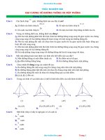 100 Câu Trắc Nghiệm Đại Cương Về Đường Thẳng Có Đáp Án