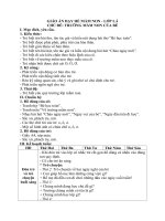 Giáo án dạy hè mầm non năm 2022