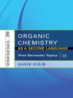 Organic chemistry i as a second language   first semester topics, 3rd edition 