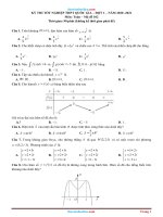 Đề Thi Tốt Nghiệp THPT 2021 Môn Toán Đợt 1 Có Đáp Án Và Lời Giải Chi Tiết-Mã Đề 102