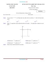 Đề Thi Thử TN THPT Môn Toán Năm 2021 Trường Chuyên Lê Quý Đôn Lần 3 Bám Sát Đề Minh Họa Có Đáp Án Và...