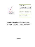 THE METHODOLOGY OF TEACHING ENGLISH TO VERY YOUNG CHILDREN 