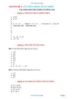 Chuyên Đề BDHSG Toán 6: Lũy Thừa Trong Số Tự Nhiên