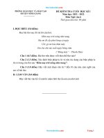 Đề Kiểm Tra Cuối Kì 1 Văn 6 Phòng GD Ninh Giang 2021-2022 Có Đáp Án