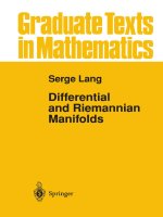 Serge lang   differential and riemannian manifolds (1995) 978 1 4612 4182 9 