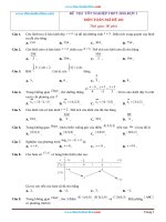 Đề Thi Tốt Nghiệp THPT 2020 Môn Toán Đợt 1 Có Đáp Án Và Lời Giải Chi Tiết