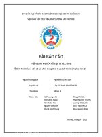 BÀI báo cáo môn CHỦ NGHĨA xã hội KHOA học đề bài tìm hiểu về vấn đề gia đình trong thời kì quá độ lên chủ nghĩa xã hội 
