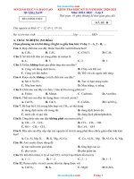 Đề Thi HK2 Môn Hóa 9 Quảng Nam 2020-2021 Có Đáp Án
