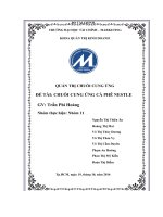 QUẢN TRỊ CHUỖI CUNG ỨNG đề tài CHUỖI CUNG ỨNG cà PHÊ NESTLE 