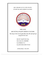 TIỂU LU n ậ HP1 NG l i QU c PH đườ ố ố ÒNG và AN NINH xây dự à bả ng v o vệ chủ quy n bi n, o, bi ề ể đả ên giới quốc gia trong t ình hình mới 