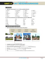 Bài Tập Tiếng Anh 6 Chương Trình Mới Bài 4: My Neighbourhood Có Đáp Án-Mai Lan Hương-Hà Thanh Uyên